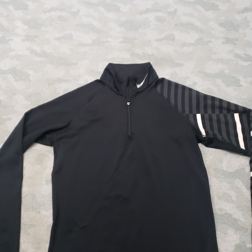 Nike Pro Combat Compression Shirt Womens Large Black Dri-Fit Long Sleeve - Picture 3 of 11